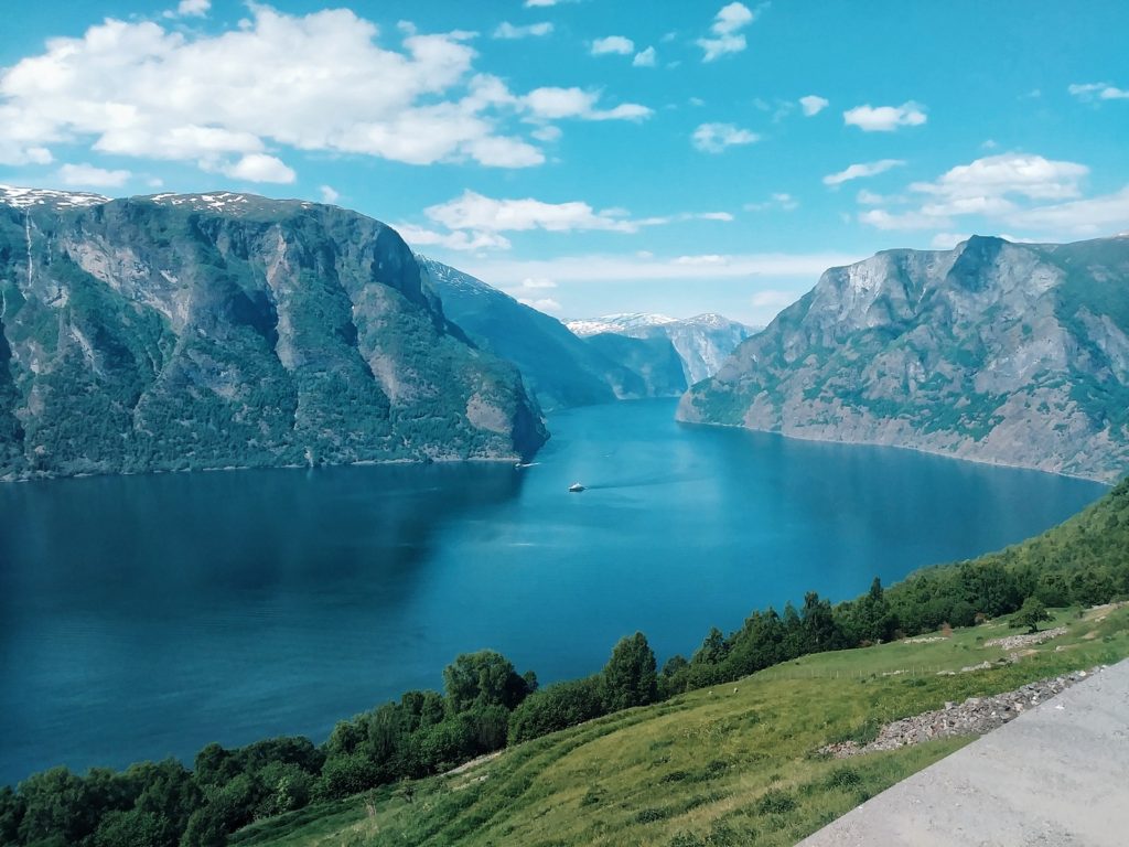 View Of Aurland From Stegastein